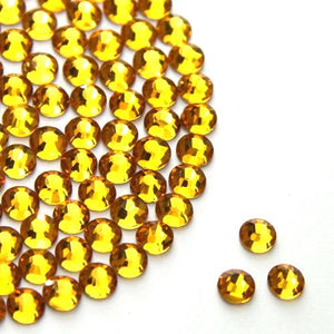 Topaz / Golden Glass Rhinestone (Hot Fix / Iron On / Glue On)