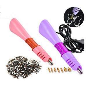 Hotfix Applicator Wand Tool with 7 tips for Crystals/Rhinestones/Studs
