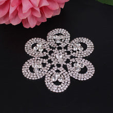 Load image into Gallery viewer, Snow Flake Diamante Applique rhinestone Crystal appliques Stitch Bridal Belt Applique Motif Bling up Accessories Stones Jewelry
