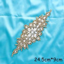 Load image into Gallery viewer, Crystal Wedding Belt Pearl Bridal Belt Rhinestones Sash For Bridal Accessories Silver Gold and Rose Gold Only Applique NZUK

