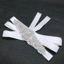 Load image into Gallery viewer, Rhinestone Wedding Bridal Belts and Sashes Clear Crystal Bridal Belt for Wedding Gown Evening Dress braut band schärpe B23
