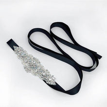 Load image into Gallery viewer, Rhinestone Wedding Bridal Belts and Sashes Clear Crystal Bridal Belt for Wedding Gown Evening Dress braut band schärpe B23
