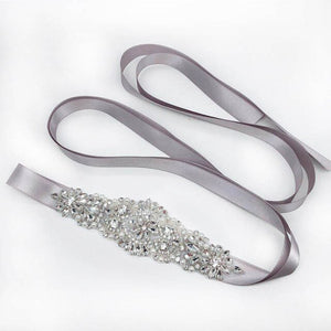 Rhinestone Wedding Bridal Belts and Sashes Clear Crystal Bridal Belt for Wedding Gown Evening Dress braut band schärpe B23
