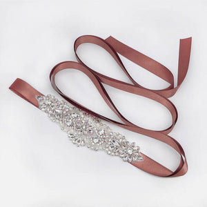 Rhinestone Wedding Bridal Belts and Sashes Clear Crystal Bridal Belt for Wedding Gown Evening Dress braut band schärpe B23